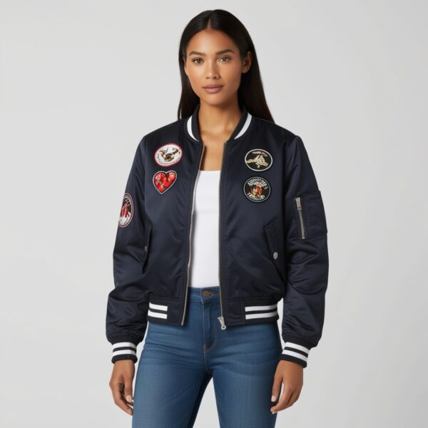 Custom Women's Bomber Jacket | Sporty & Personalized Streetwear - Image 4